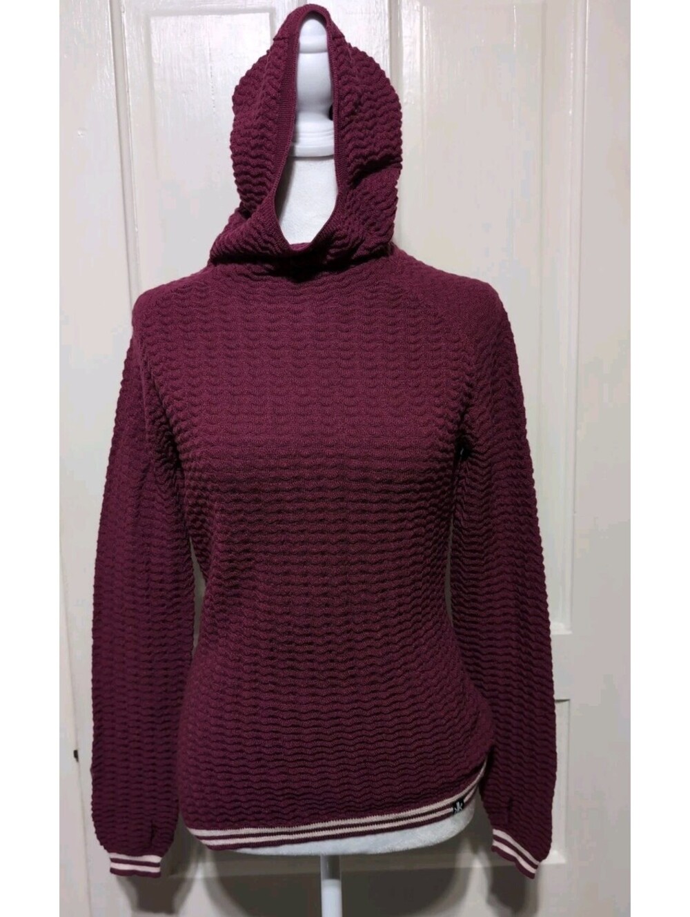 Krimson Klover Permafrost Wool Sweater Hoodie Plumberry Women's S Skiing(1655)G